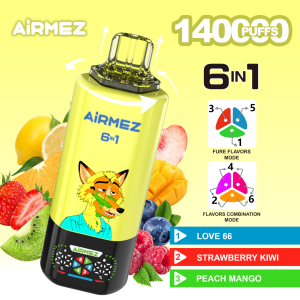 Airmez 140k 6in1-LOVE 66,STRAWBERRY KIWI,PEACH MANGO