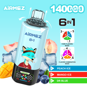 Airmez 140k 6in1-PEACH ICE,MANGO ICE,DR BLUE