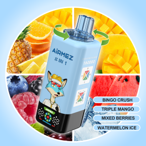 Airmez FOX 160K 8in1-BINGO CRUSH ，TRIPLE MANGO,MIXED BERRIES ，WATERMELON ICE