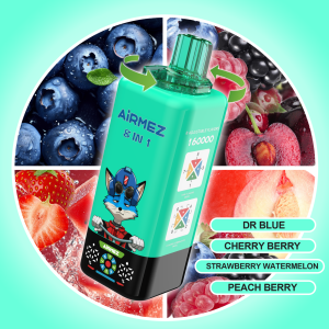 Airmez FOX 160K 8in1-DR BLUE ，CHERRY BERRY ，STRAWBERRY WATERMELON ，PEACH BERRY