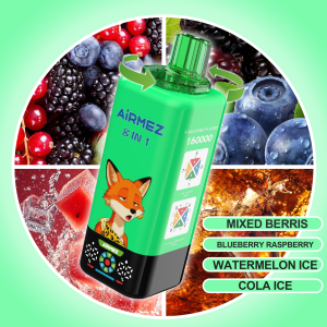 Airmez FOX 160K 8in1-MIXED BERRIS ，BLUEBERRY RASPBERRY ，WATERMELON ICE ，COLA ICE