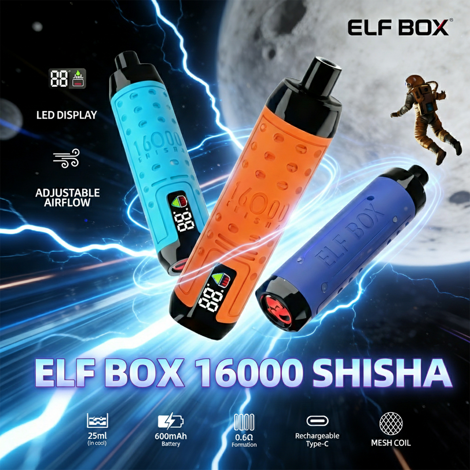 ELF BOX SHISHA 16000