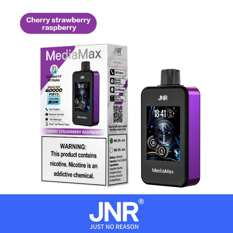 JNR Media Max 40000 Puffs-Cherry Strawberry Raspberry