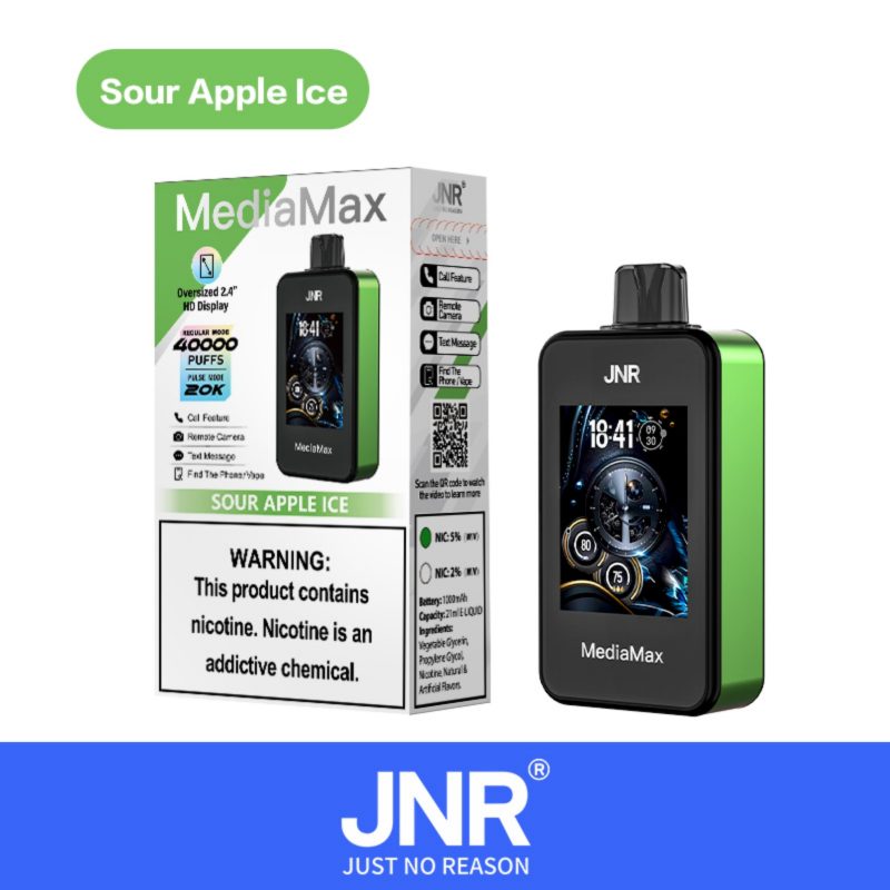 JNR Media Max 40000 Puffs-Sour Apple Ice