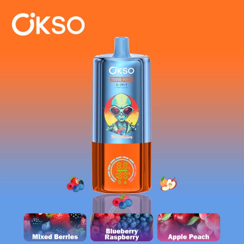 OKSO 3in1 70k-Blueberry Raspberry&Mixed Berries&Apple Peach