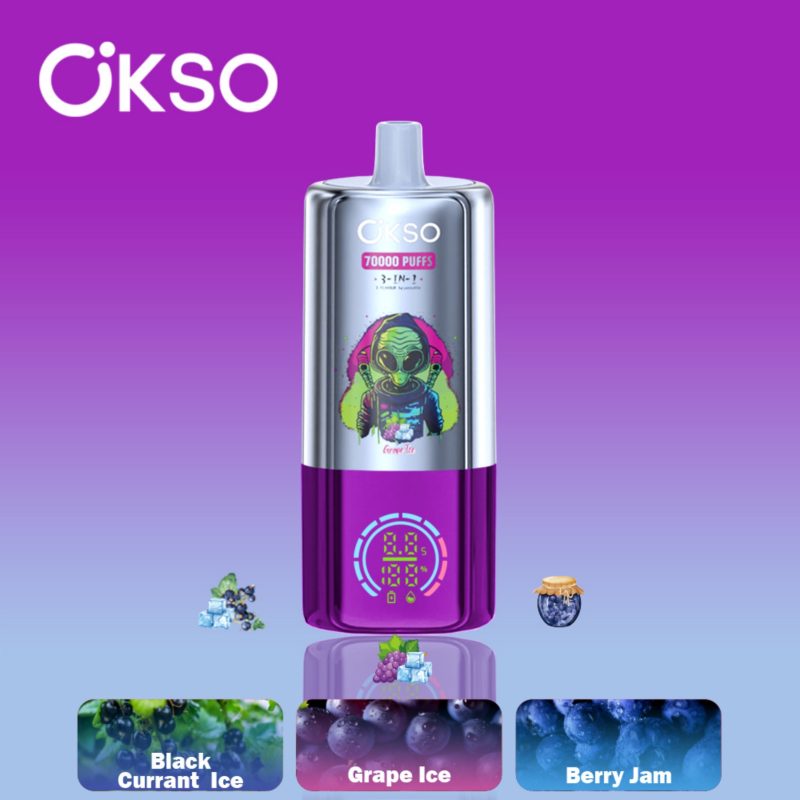 OKSO 3in1 70k-Grape ice&Black Currant ice&Berry Jam