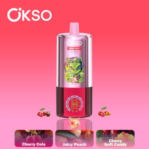 OKSO 3in1 70k-Juicy Peach汁&Cherry Cola&Cherry Soft Candy