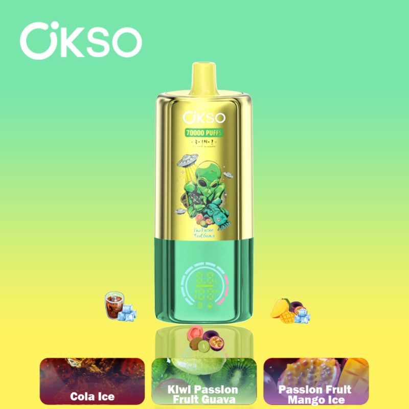 OKSO 3in1 70k-Kiwi Passion Fruit Guava&Cola ice&Passion Fruit Mango ice