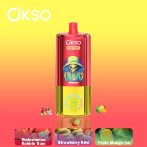 OKSO 3in1 70k-Strawberry Kiwi&Watermelon Bubble Gum&Triple Mango ice