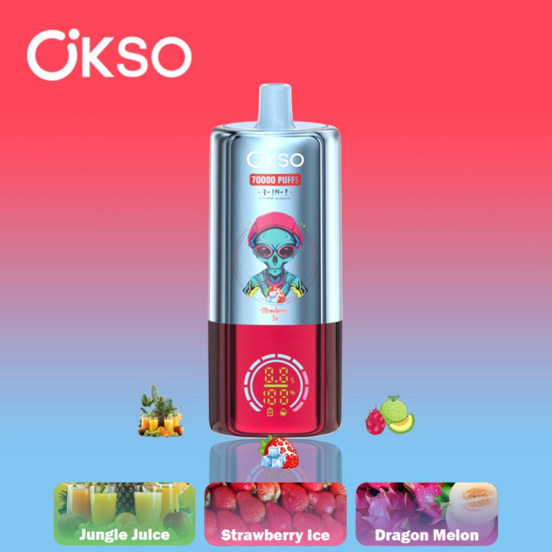 OKSO 3in1 70k-Strawberry ice&Jungle Juice&Dragon Melon