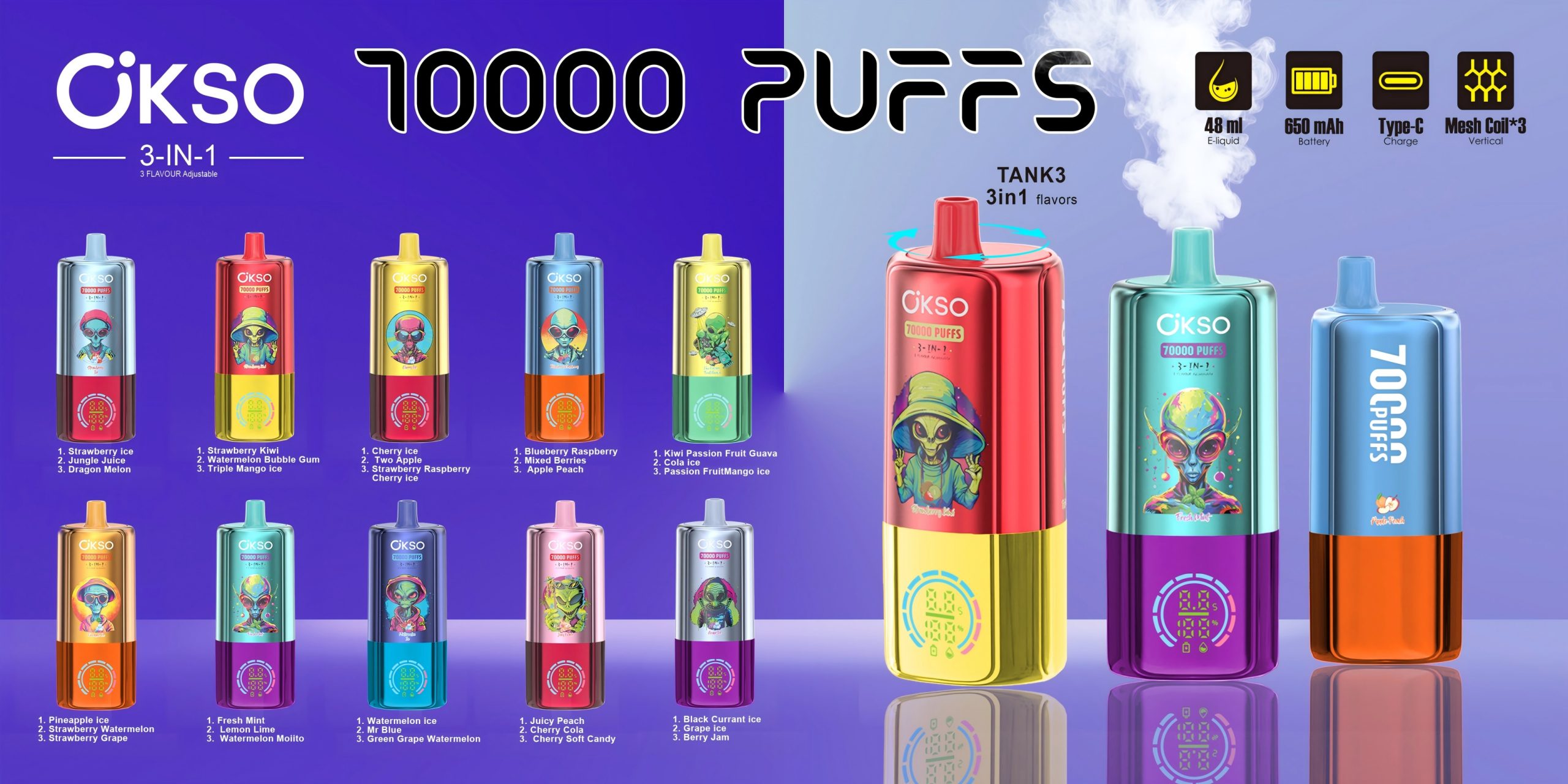 OKSO 3in1 70k puffs