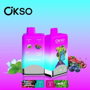 OKSO Double Flavor 60k-Blue Razz Cherry Cranberry & Mint