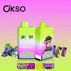 OKSO Double Flavor 60k-Red Energy Ice & Grape ice