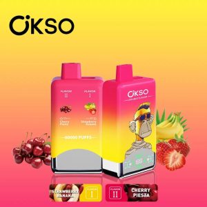 OKSO Double Flavor 60k-Strawberry Banana & Cherry Piesta