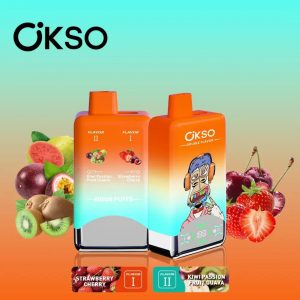 OKSO Double Flavor 60k-Strawberry Cherry & Kiwi Passion Fruit Guava