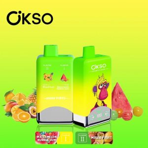 OKSO Double Flavor 60k-Watermelon Bubble Gum& Mixed Fruit