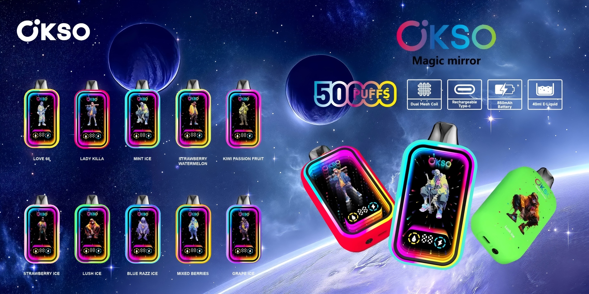 OKSO Magic mirror 50k puffs