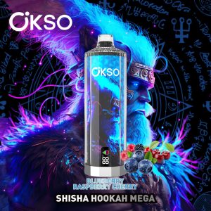 OKSO shisha hookah mega 50k puff-blueberryraspberrycherry