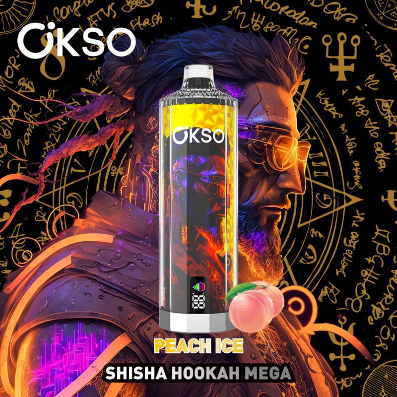 OKSO shisha hookah mega 50k puff-peachice