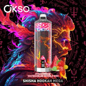 OKSO shisha hookah mega 50k puff-strawberrywatermelonbubblegum