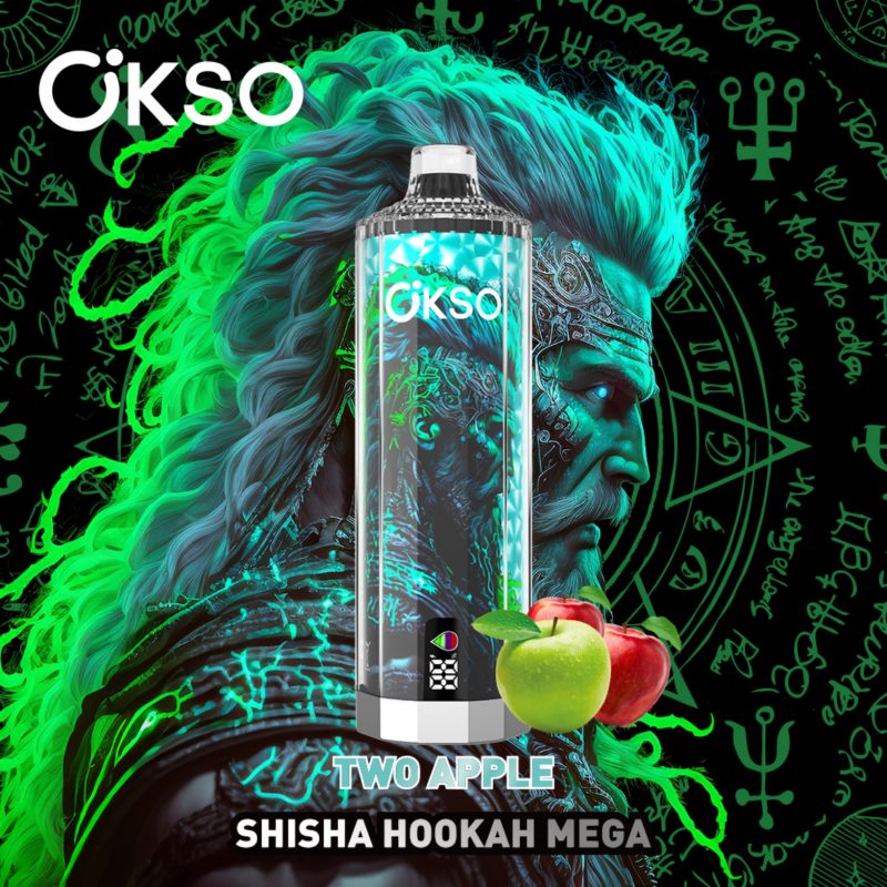 OKSO shisha hookah mega 50k puff-twoapple