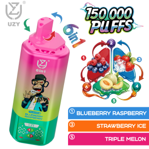 UZY 6 IN 1 150K Züge – Blaubeere Himbeere Triple Melone Erdbeere Eis