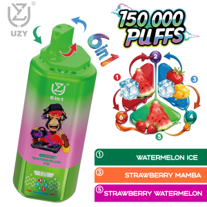 UZY 6 IN 1 150K Züge – Wassermelone Eis Erdbeere Mamba Erdbeere Wassermelone