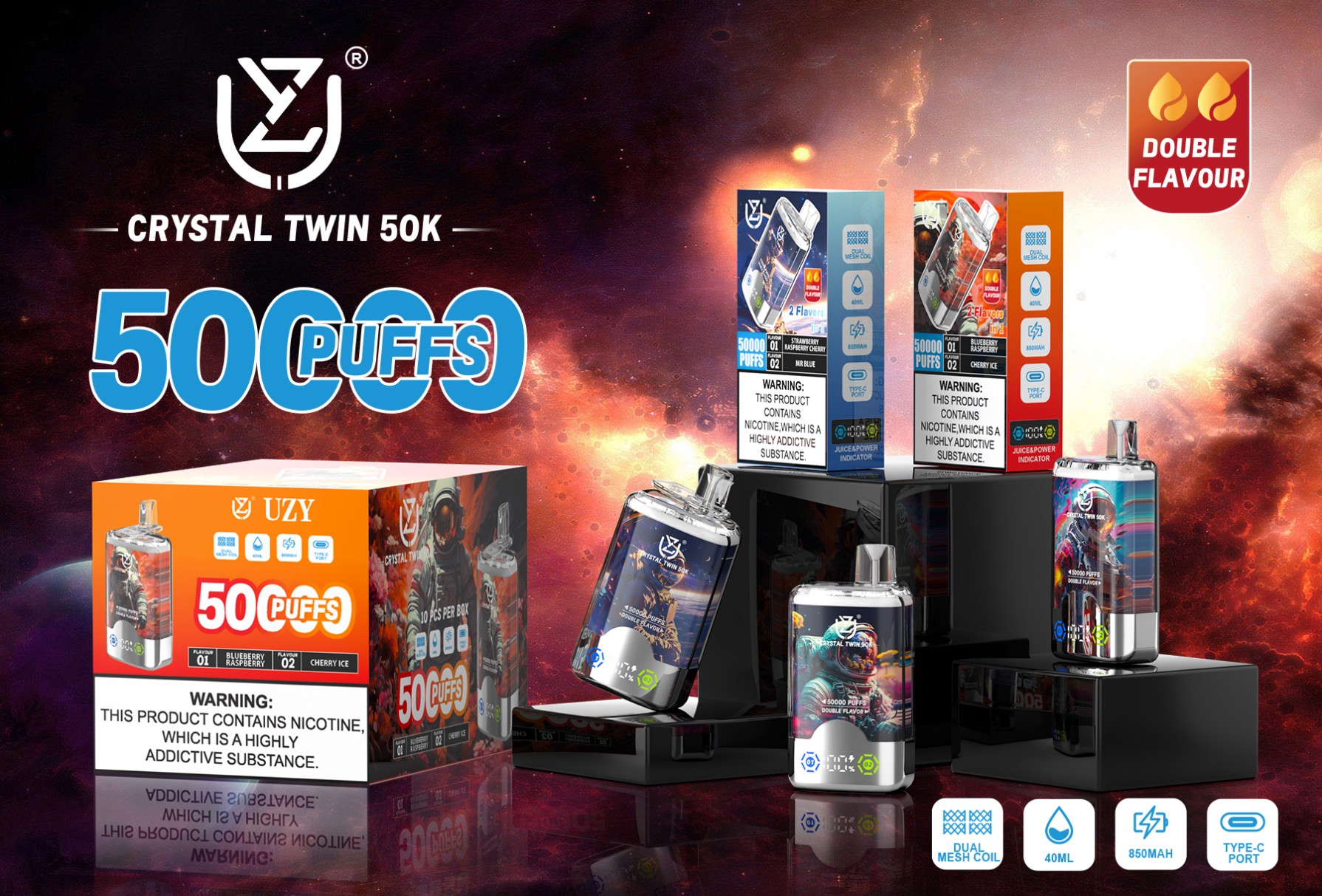UZY CRYSTAL TWIN 50000