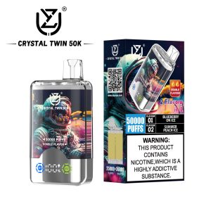 UZY CRYSTAL TWIN 50K- Blueberry On Ice &Summer Peach Ice