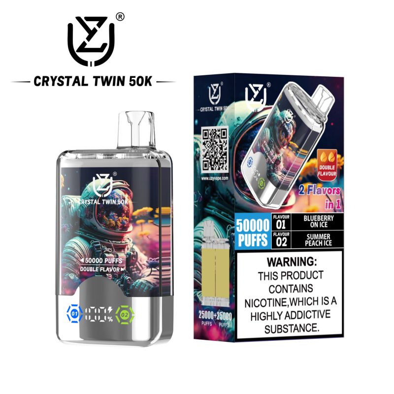 UZY CRYSTAL TWIN 50K- Blueberry On Ice &Summer Peach Ice