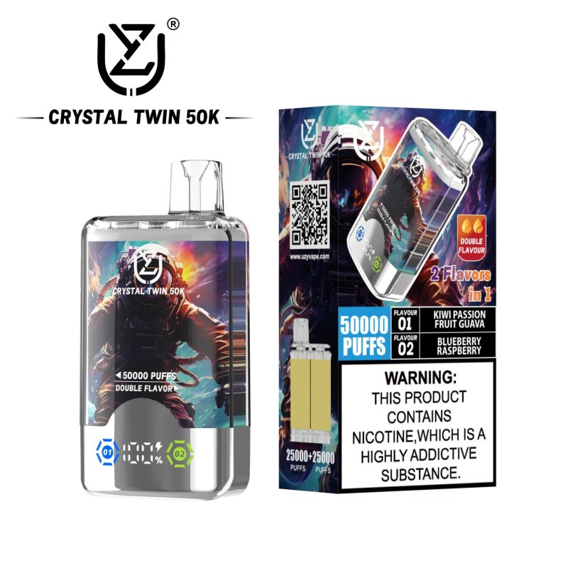 UZY CRYSTAL TWIN 50K- Kiwi Passion Fruit Guava &Blueberry Raspberry