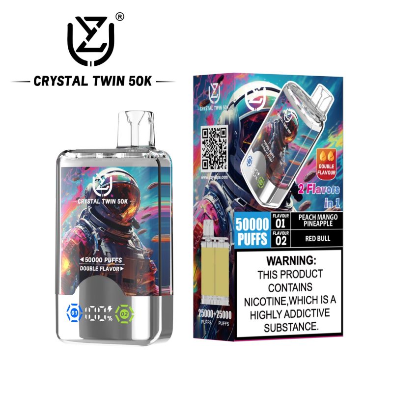 UZY CRYSTAL TWIN 50K- Peach Mango Pineapple &Red Bull