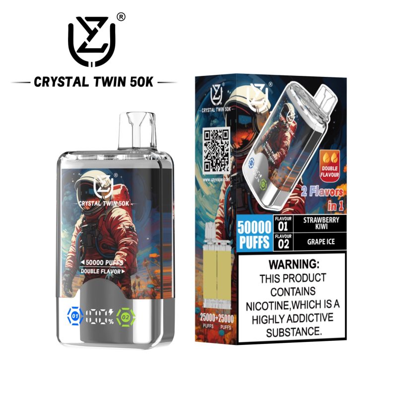 UZY CRYSTAL TWIN 50K- Strawberry Kiwi &Grape Ice