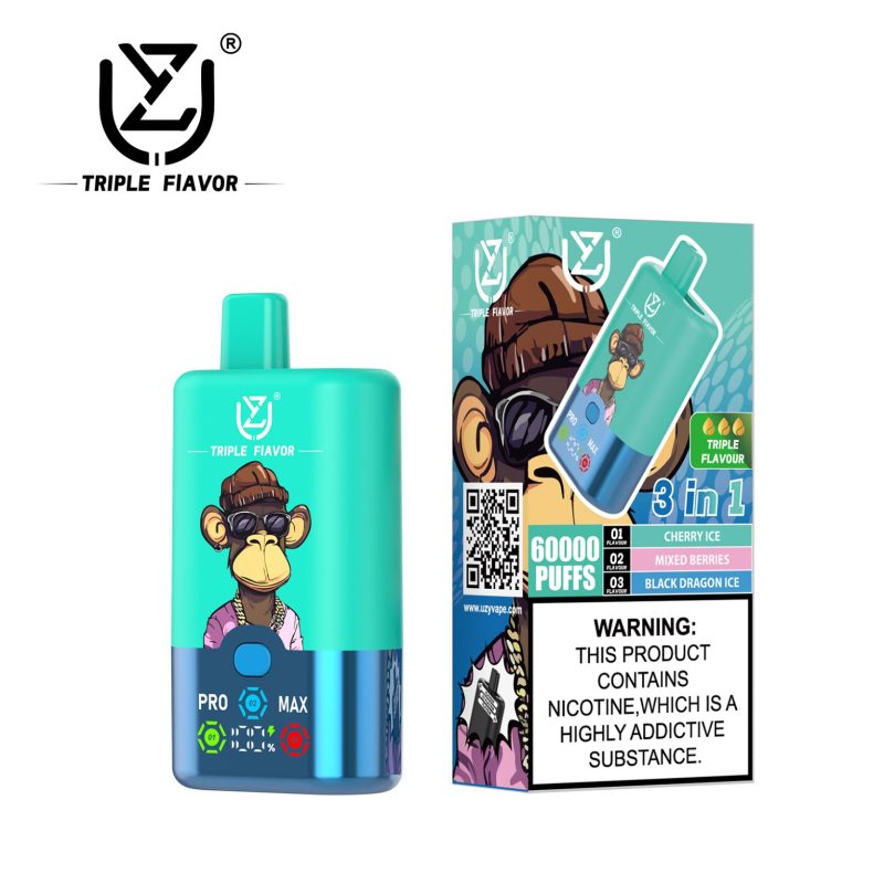 UZY Tpriple Flavors 60K - Kirsche Eis Gemischte Beeren Black Dragon Eis