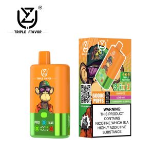UZY Tpriple Flavors 60K - Traube Eis Love 666 (Passionsfrucht Melone) Erdbeere Red Bull