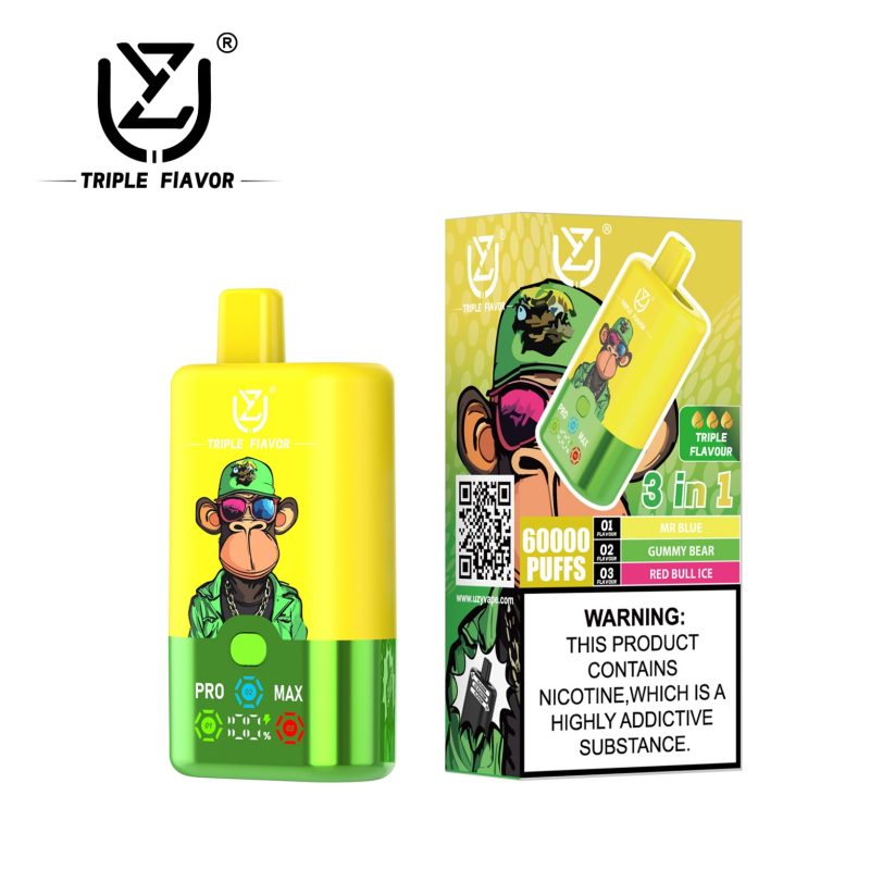 UZY Tpriple Flavors 60K - Mr Blue Gummibär Red Bull Eis