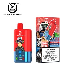 UZY Tpriple Flavors 60K - Wassermelone Eis Triple Melonen Eis Erdbeere Banane