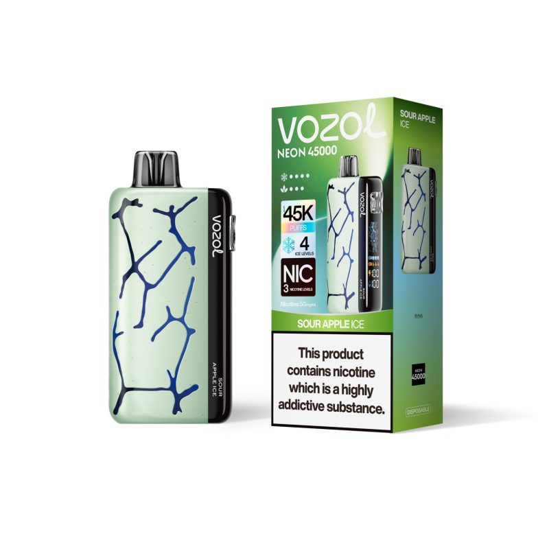 Vozol NEON 45000 puffs-SOUR APPLE ICE