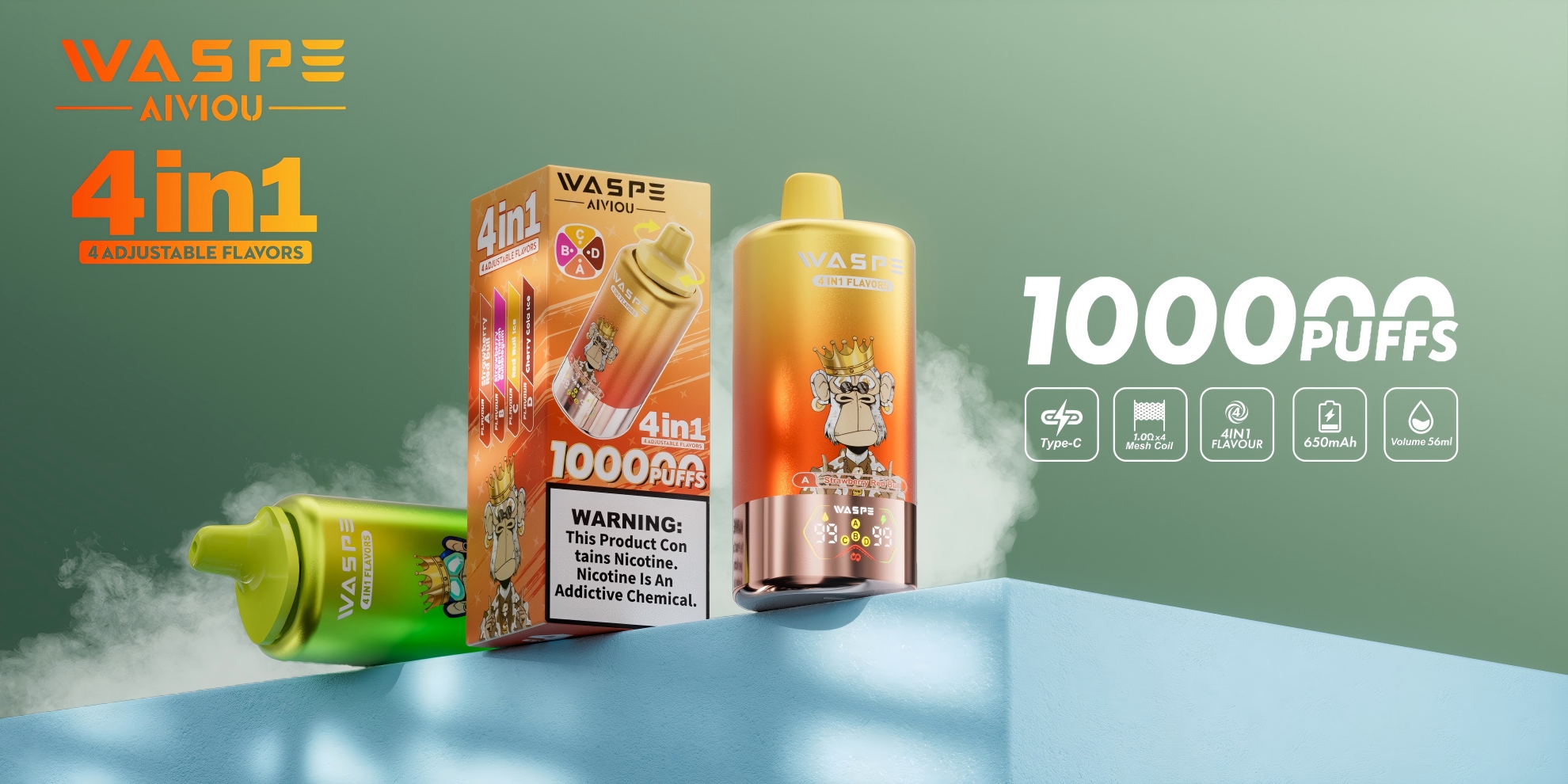 WASPE 4 in 1 100000 PUFFS