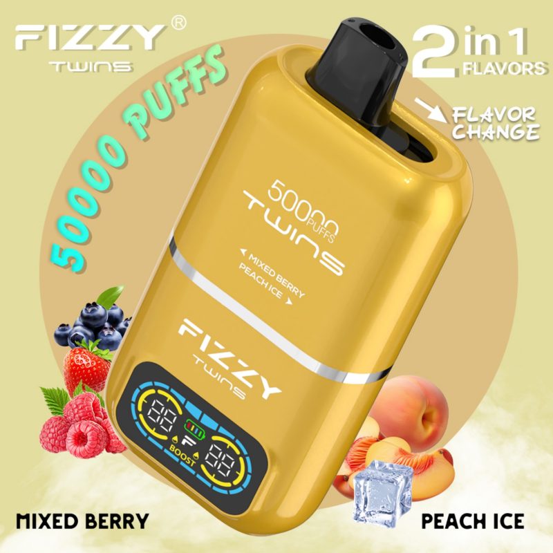 mixed berry & peach ice