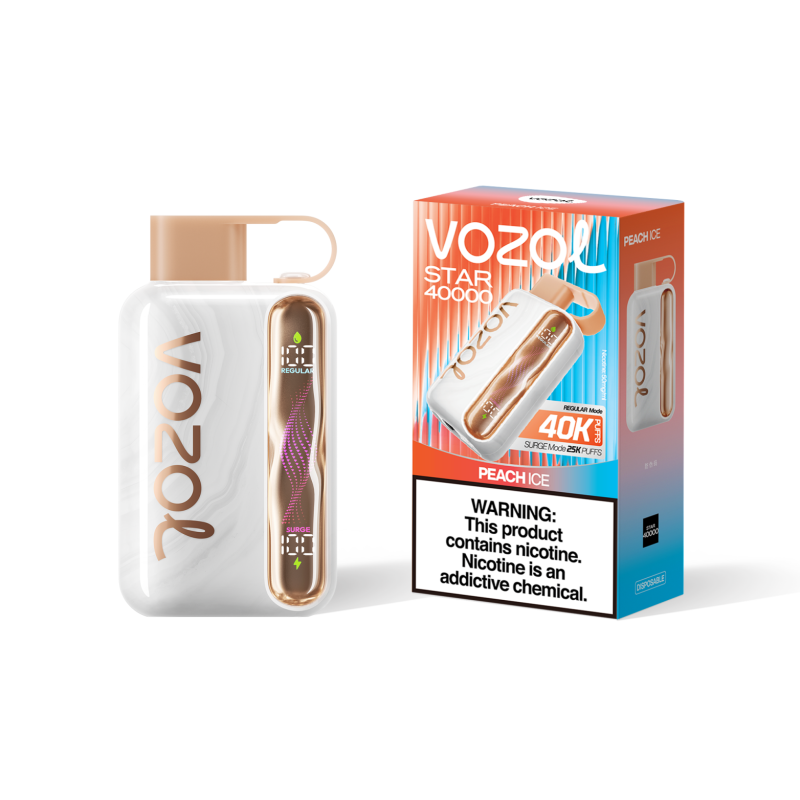 vozol star 40k puffs-Peach Ice