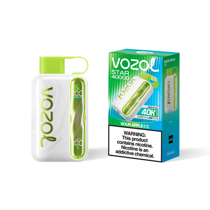 vozol star 40k puffs-Sour Apple Ice