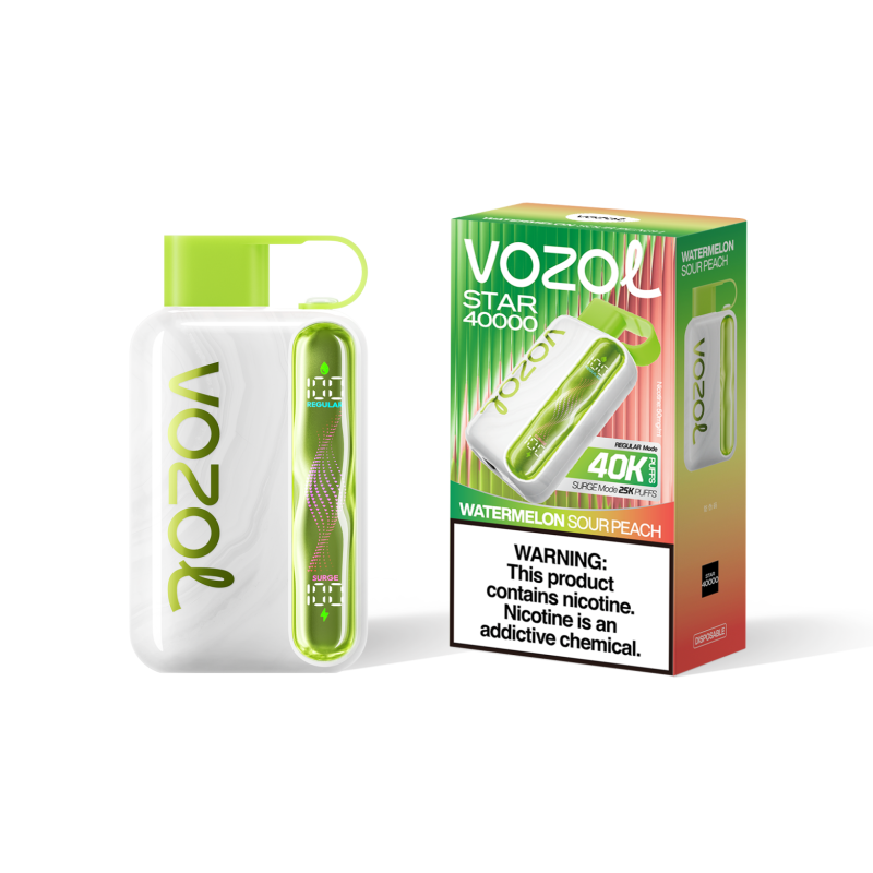 vozol star 40k puffs-Watermelon Sour Peach