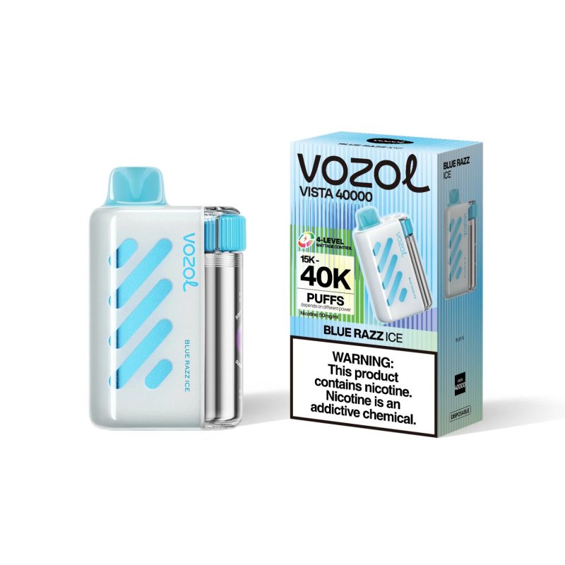 vozol vista 40k puffs-blue razz ice