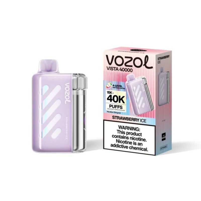 vozol vista 40k puffs-strawberry ice