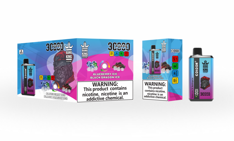 Bang King 30000 Züge-Blaubeere Eis & Schwarzer Drache Eis