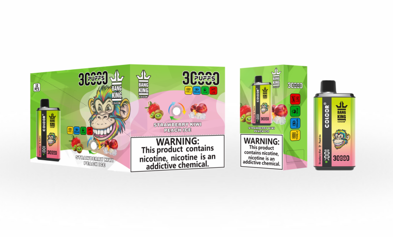 Bang King 30000 Züge-Erdbeere Kiwi & Pfirsich Eis