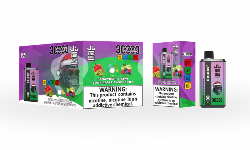 Bang King 30000 Züge-Erdbeere Kiwi & Saurer Apfel Himbeere