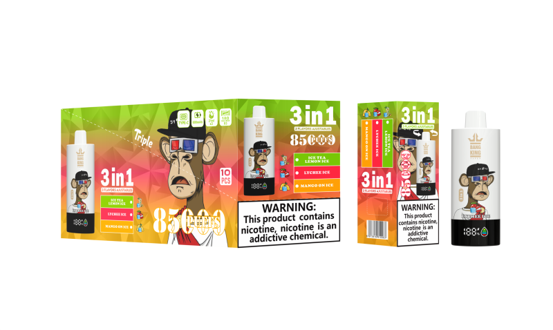 Bang King 85000 puffs-Ice Tea Lemon IceMango On IceLychee Ice