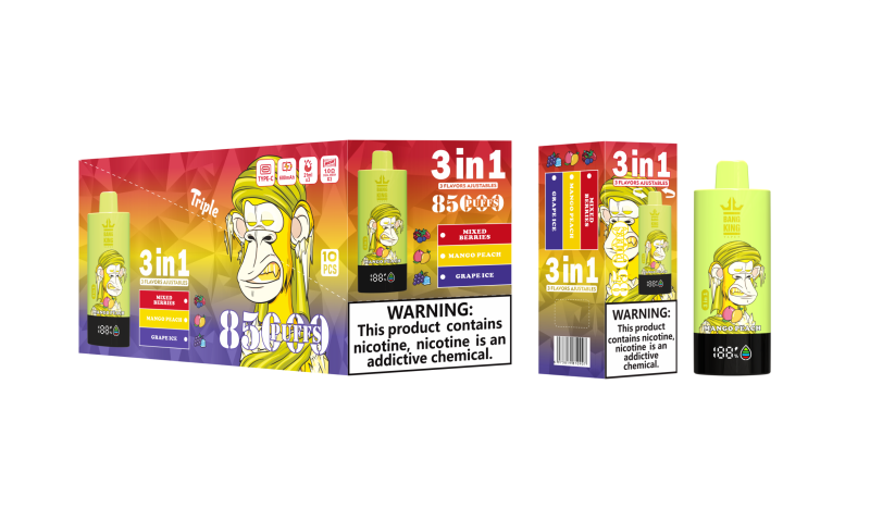 Bang King 85000 puffs-Mixed FruitsMango PeachGrape Ice